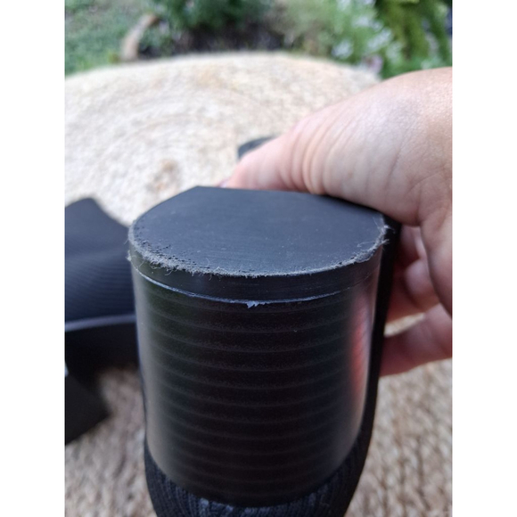 LifeStride Soft System "Dreamy" Black Ribbed Knit Ankle Boots Booties Size 9.5 - Picture 10 of 15